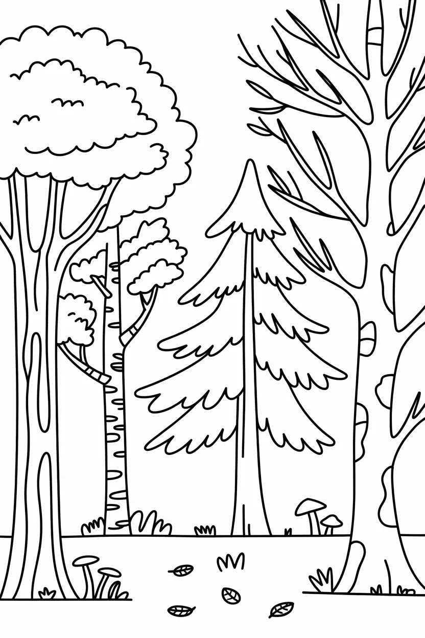 Trees Design 4 - Trees Coloring Pages Free Printable for Kids
