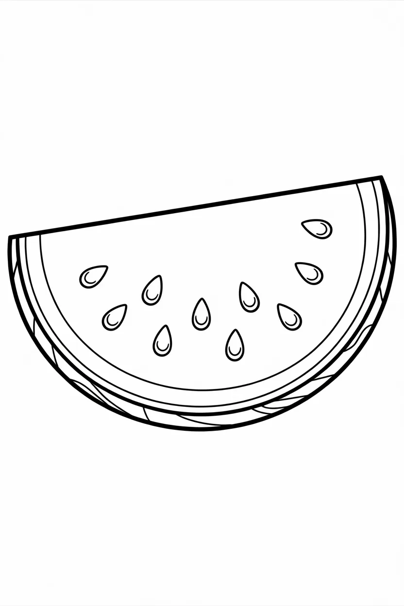 Water melon Design 4 - Water Melon Coloring Pages Free Printable