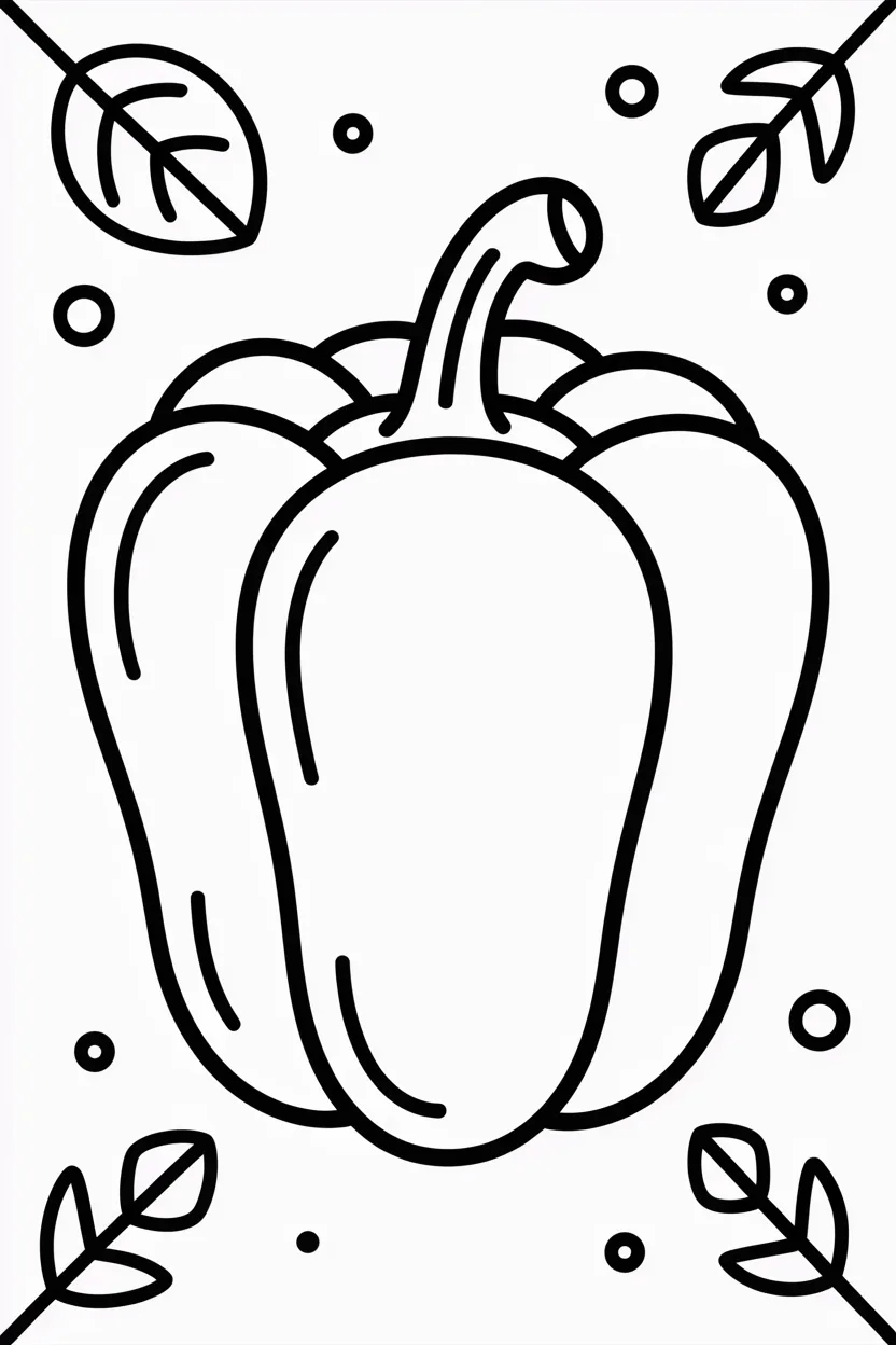 Capsicum Design 1 - Capsicum Coloring Pages Free Printable for Kids