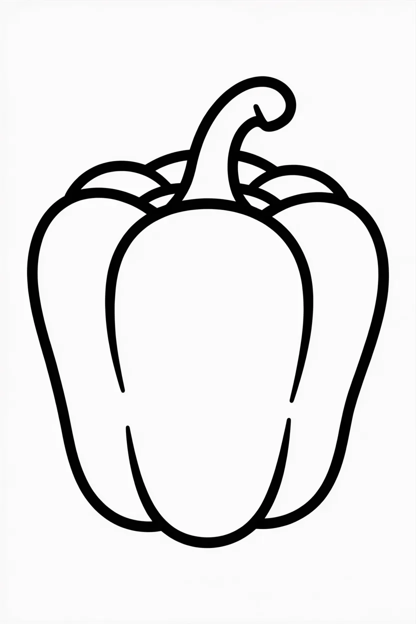 Capsicum Design 1 - Capsicum Coloring Pages Free Printable for Kids (2)