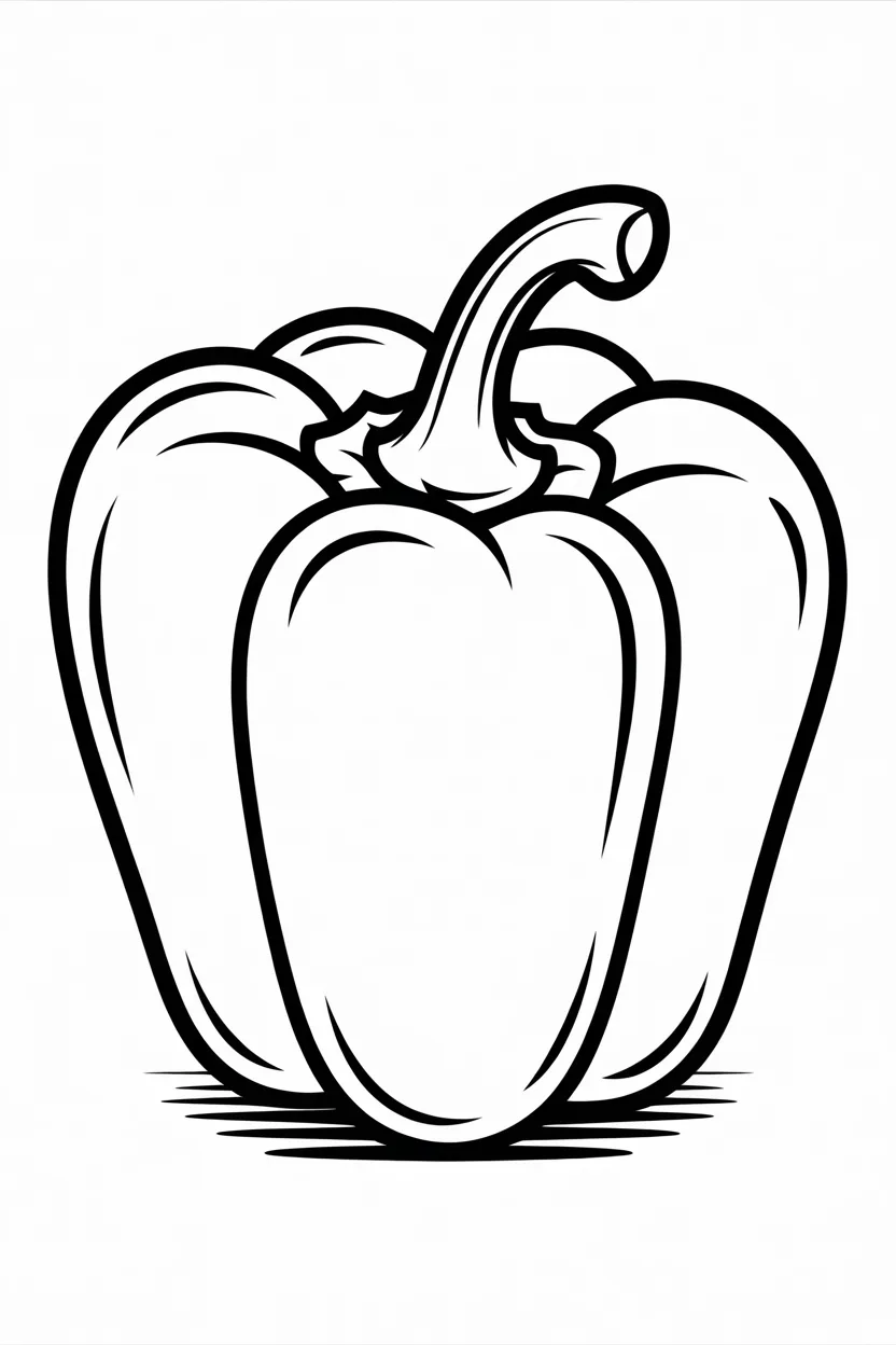 Capsicum Design 3 - Capsicum Coloring Pages Free Printable for Kids