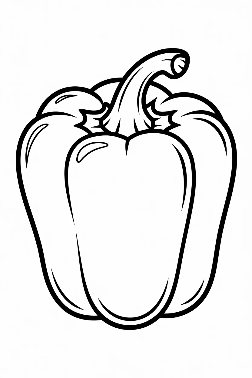 Capsicum Design 4 - Capsicum Coloring Pages Free Printable for Kids