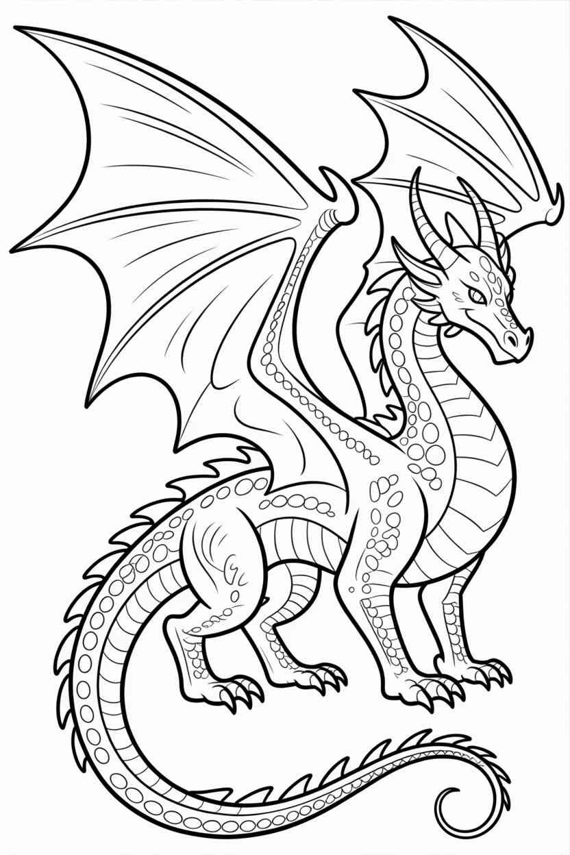 Fantasy - Fantasy Dragon Coloring Pages Free Printable (3)