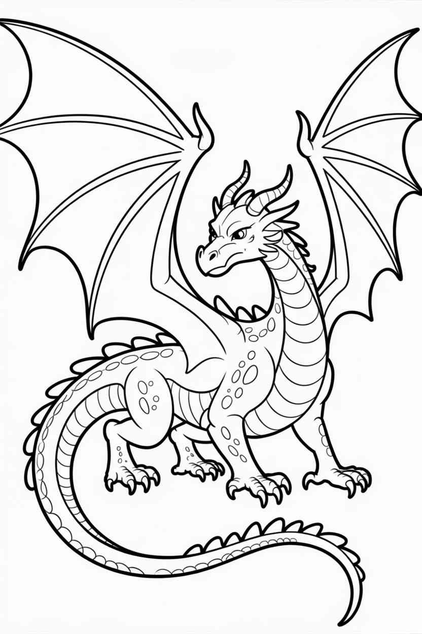 Fantasy - Fantasy Dragon Coloring Pages Free Printable (4)