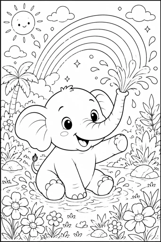 Animals Design 2 - Animals Coloring Pages Free Printable for Kids - Cute (2)