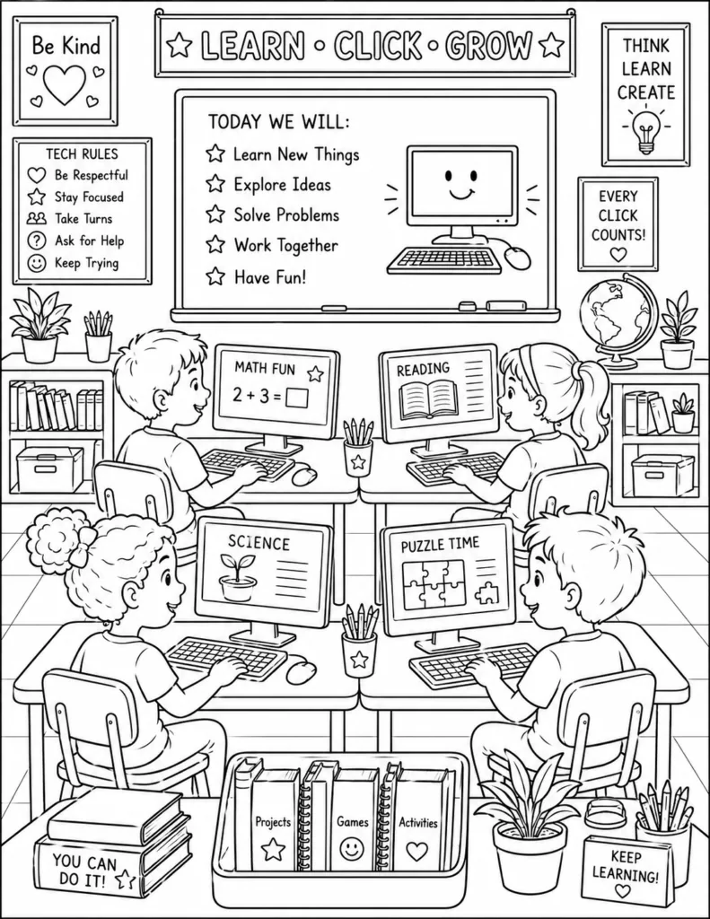Back school Design 2 - Back to School Coloring Pages Free Printable (3)