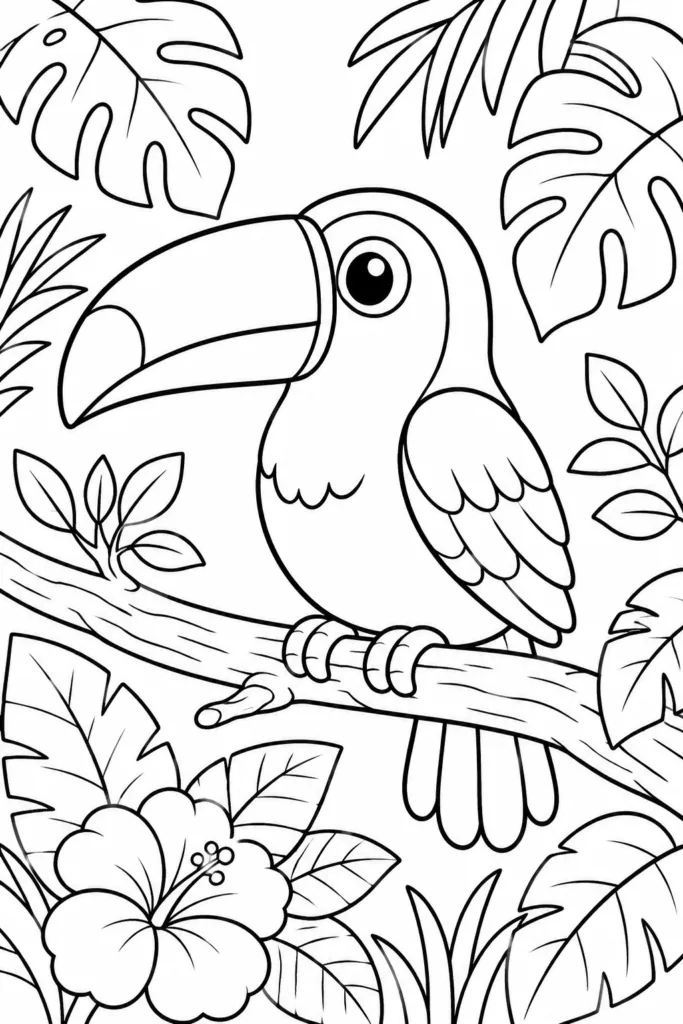 Birds Design 4 - Birds Coloring Pages Free Printable for Kids - Bird (2)