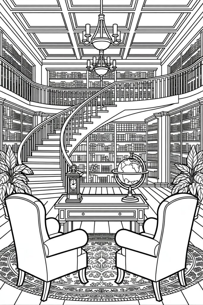 Book lover Design 1 - Book Lover Coloring Pages Free Printable for Adults (3)