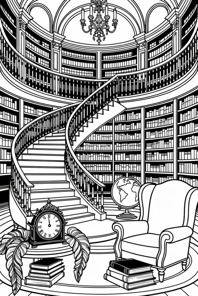 Book lover Design 2 - Book Lover Coloring Pages Free Printable for Adults (2)