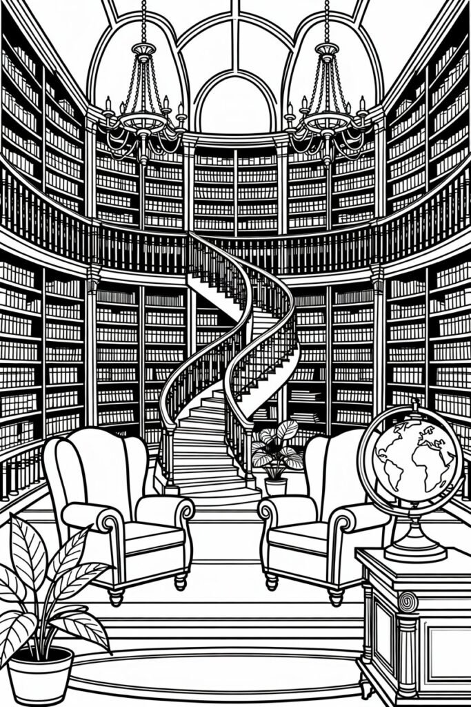 Book lover Design 3 - Book Lover Coloring Pages Free Printable for Adults (2)