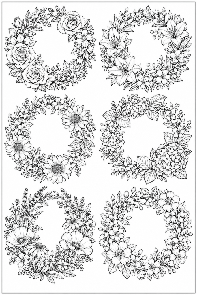 Botanical & Wildflowers coloring pages