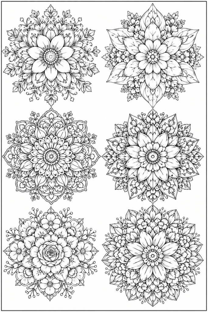 Botanical & Wildflowers coloring pages