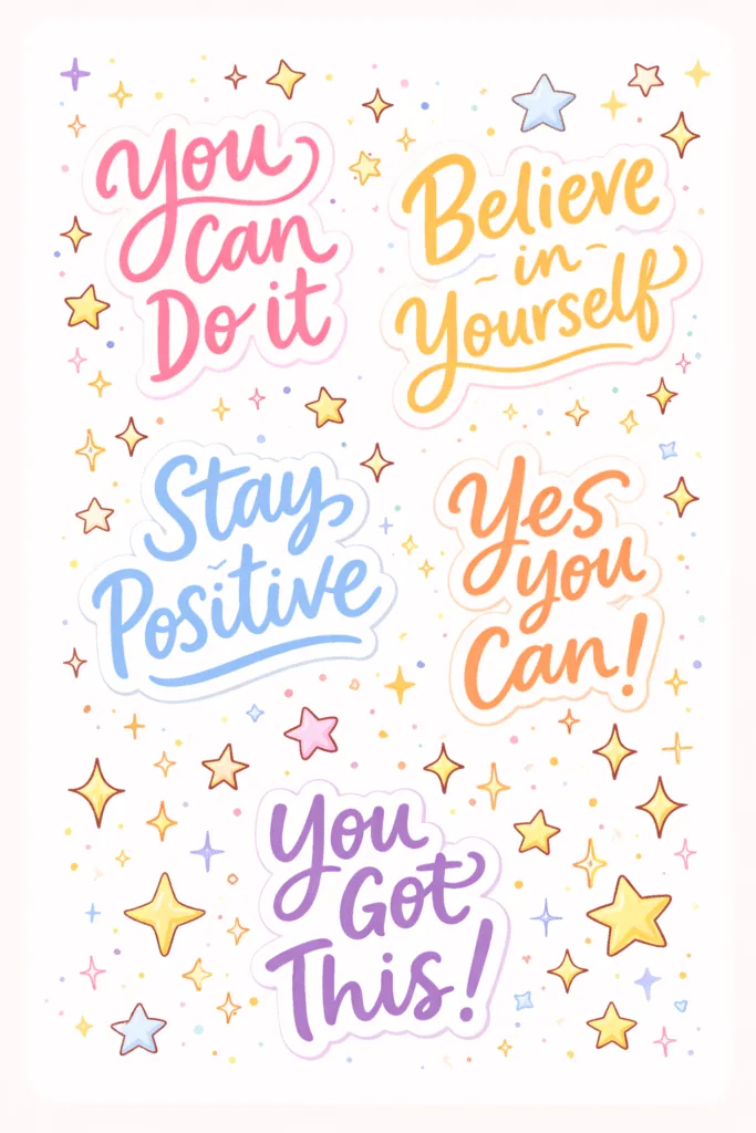Doodle Stickers Sheets Free Printable - Beautiful - Design 2