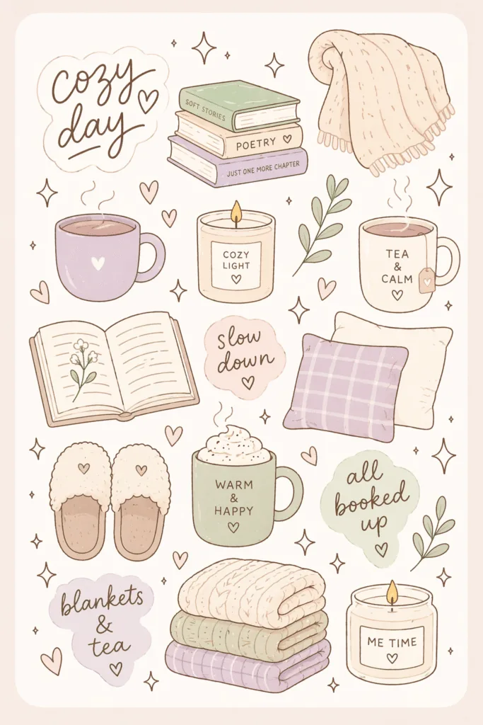 Doodle Stickers Sheets Free Printable - Beautiful - Design 3