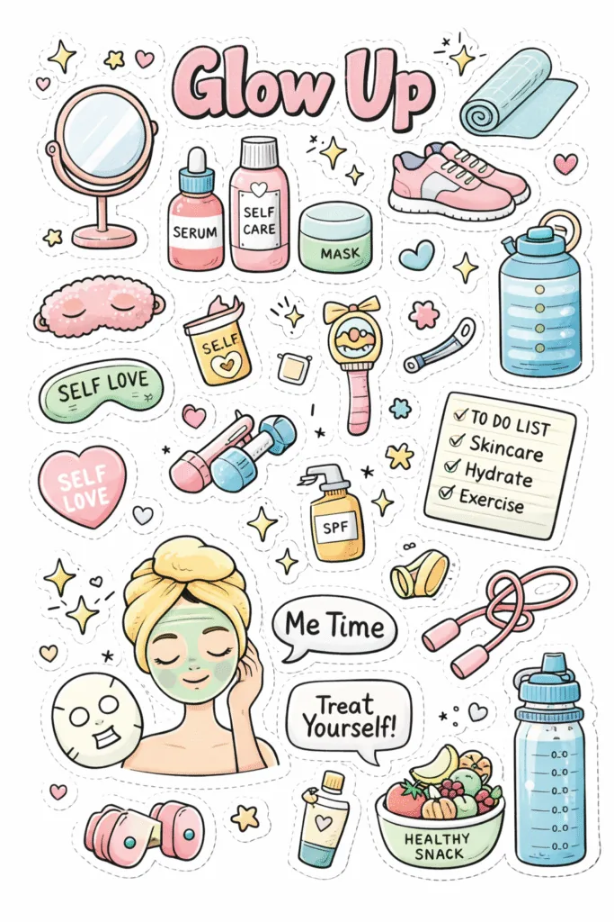 Free Printable Doodle Stickers Sheets - 5 Beautiful - Design 4