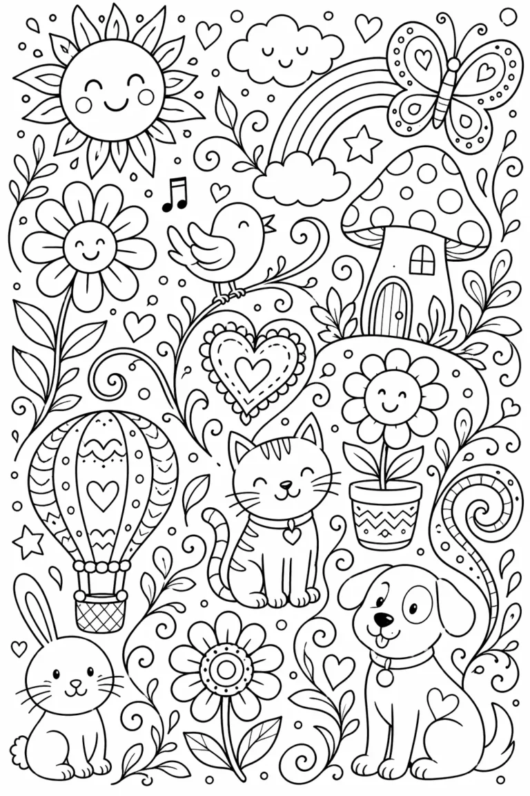 Doodles Coloring Pages Free Printable