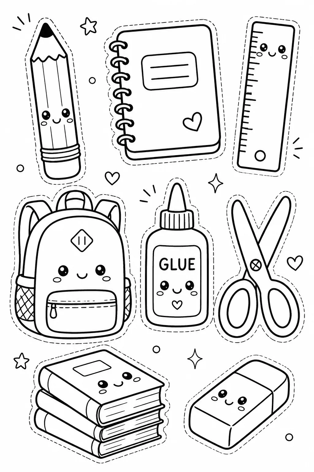 Doodle Coloring Pages Free Printable for Kids - Design 1