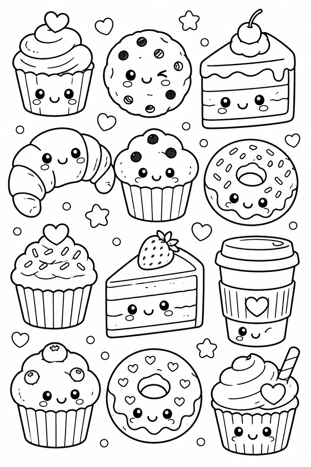 Doodle Coloring Pages Free Printable - Design 1