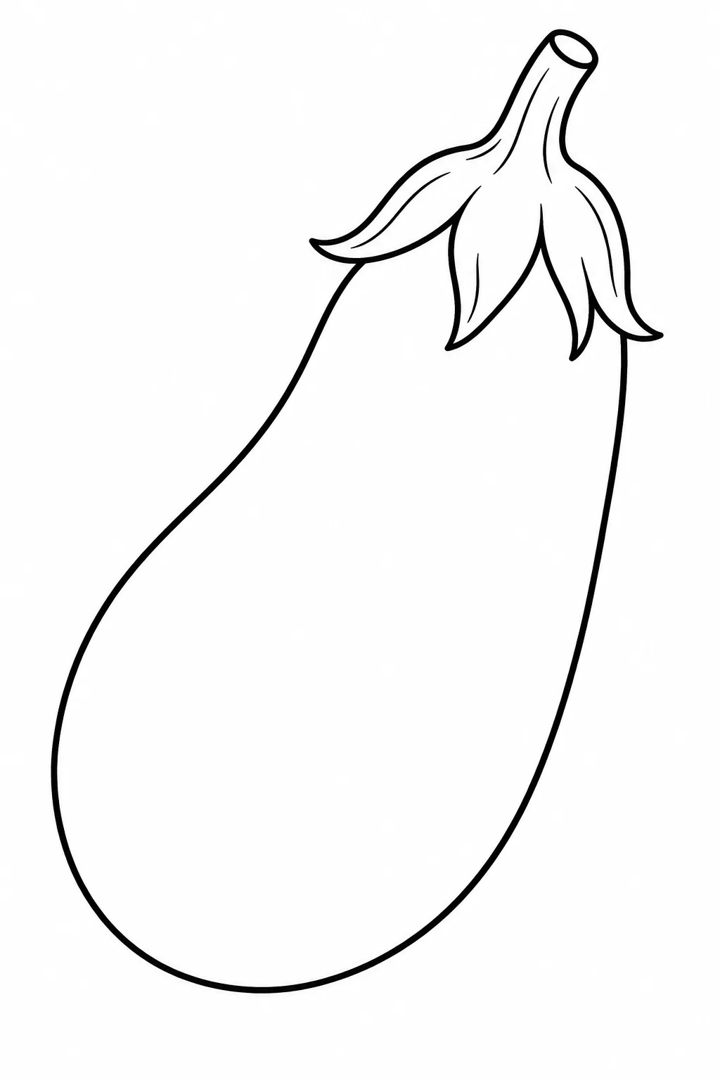 Brinjal Coloring Pages Free Printable for Kids - Veggie - Design 5