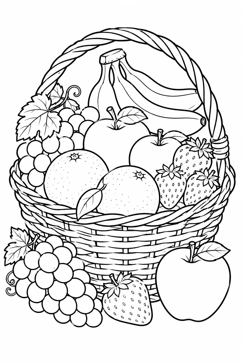 Fruits Basket Coloring Pages Free Printable - Design 5
