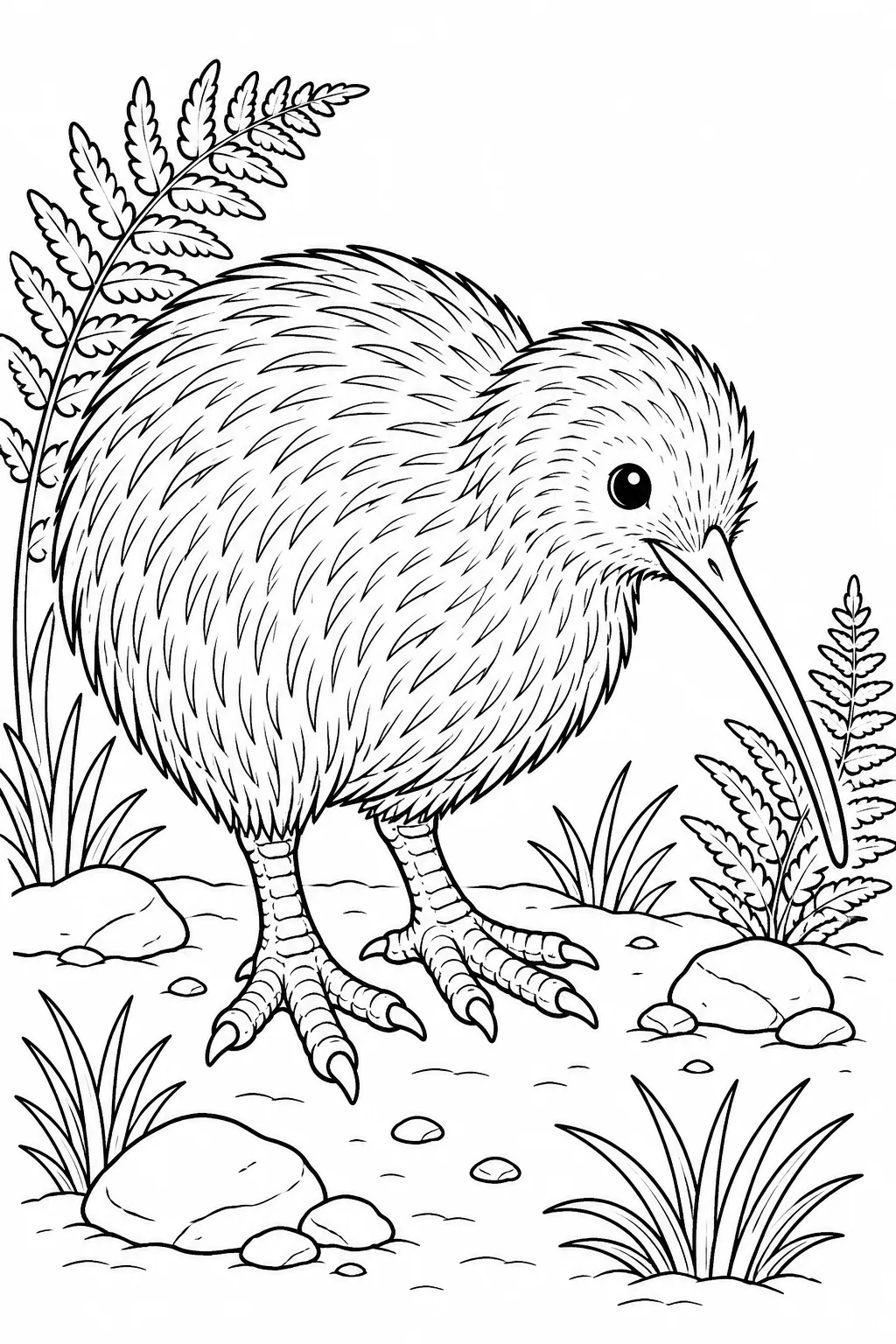 Kiwi coloring pages free printable - Cute & Pack - Design 5