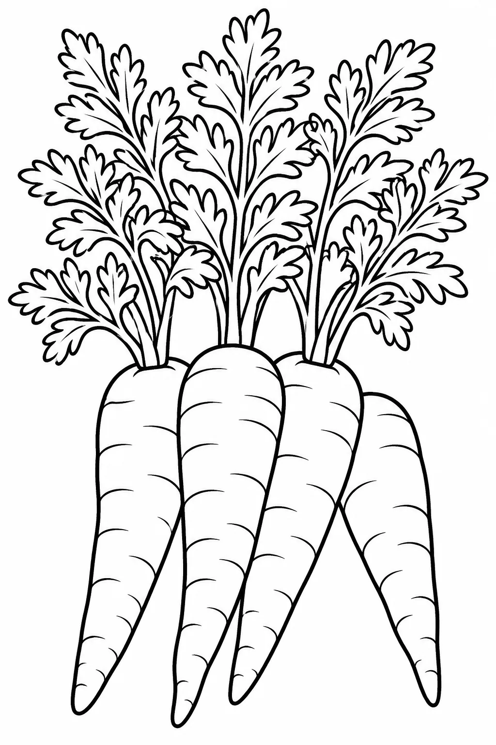 Carrots Coloring Pages Free Printable - Design 5