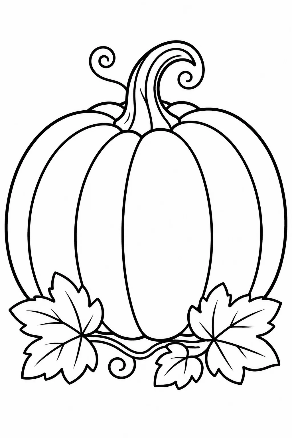 Pumpkin Coloring Pages Free Printable for Kids - Fall - Design 5