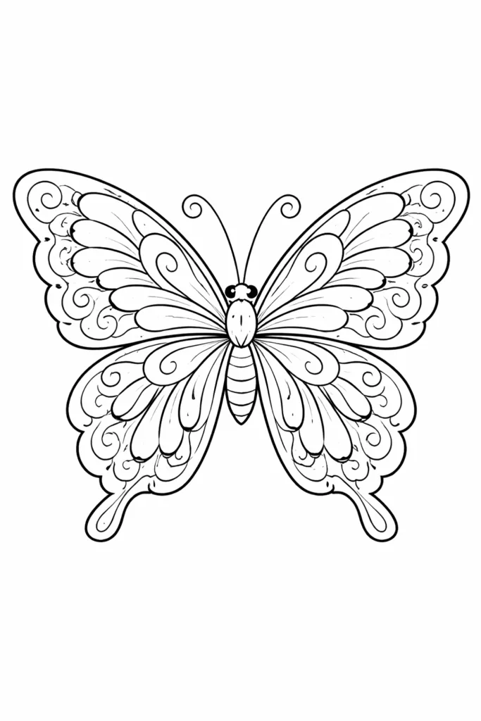 Butterfly Coloring Pages Free Printable for Kids - Beaut - Design 20