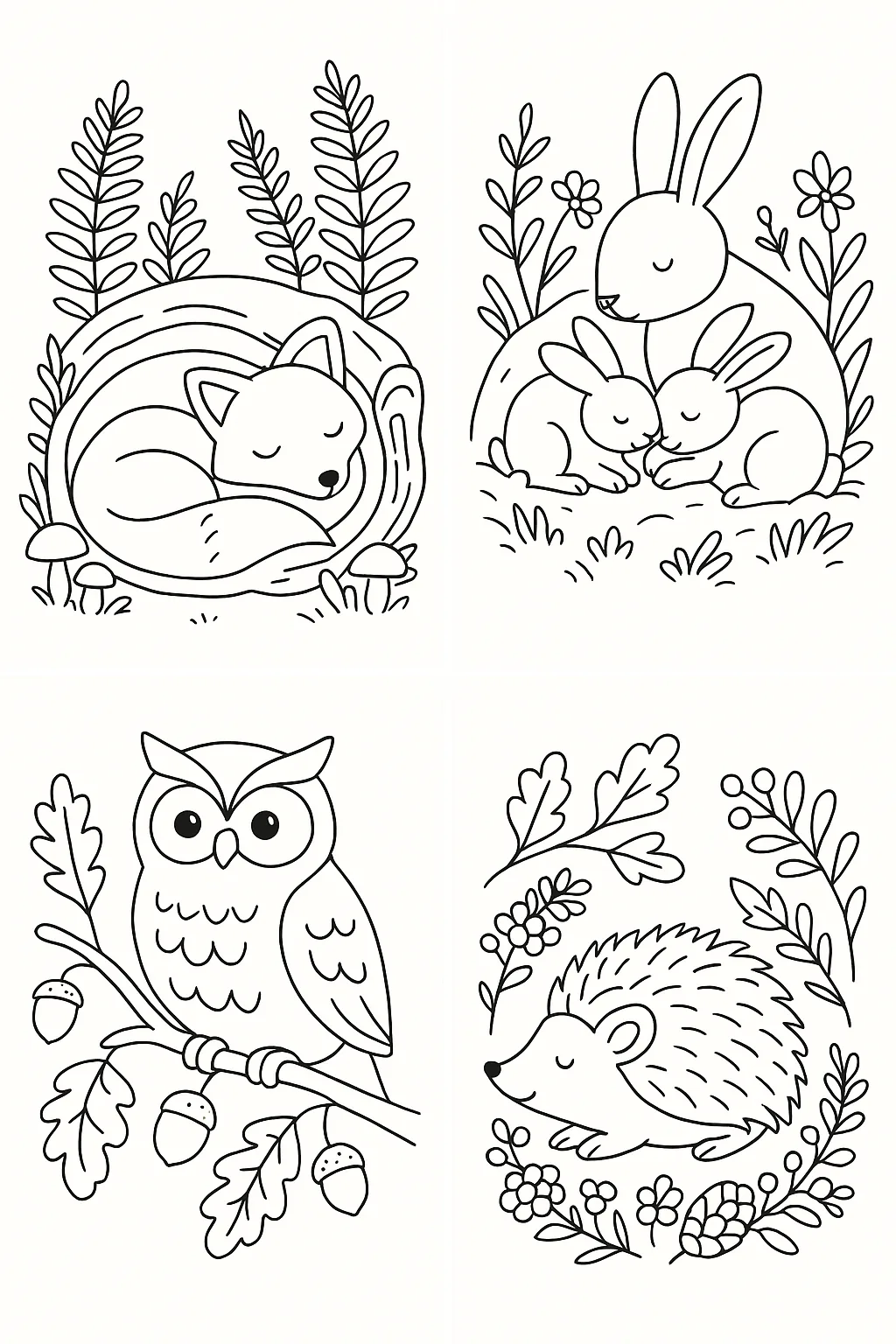 Free Printable Cozy Animal Coloring Pages (A Relaxing Collection for All Ages!) - Design 5