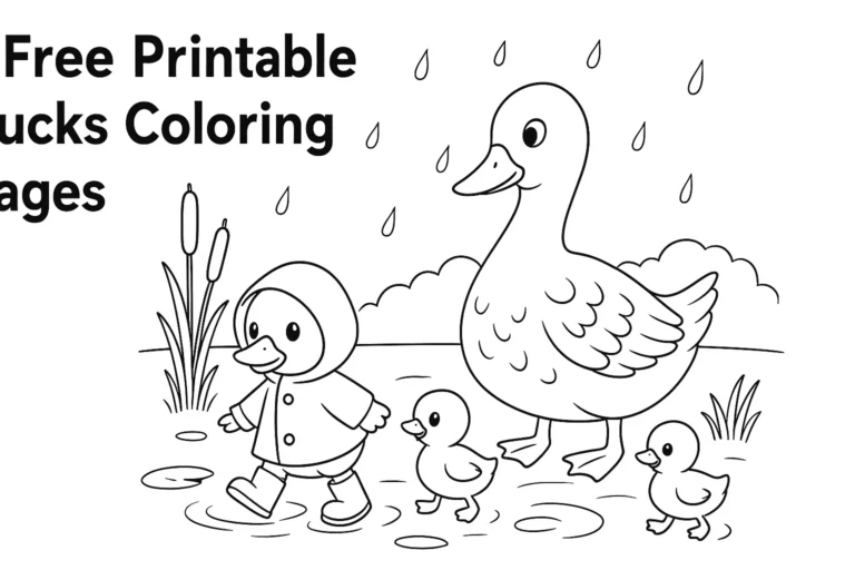 5 Free Printable Ducks Coloring Pages