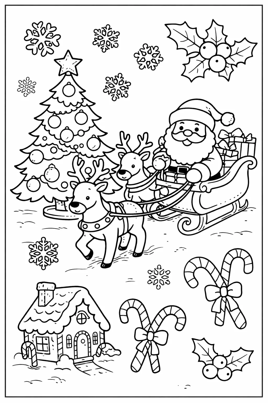 Christmas Coloring Pages Free Printable - Design 5