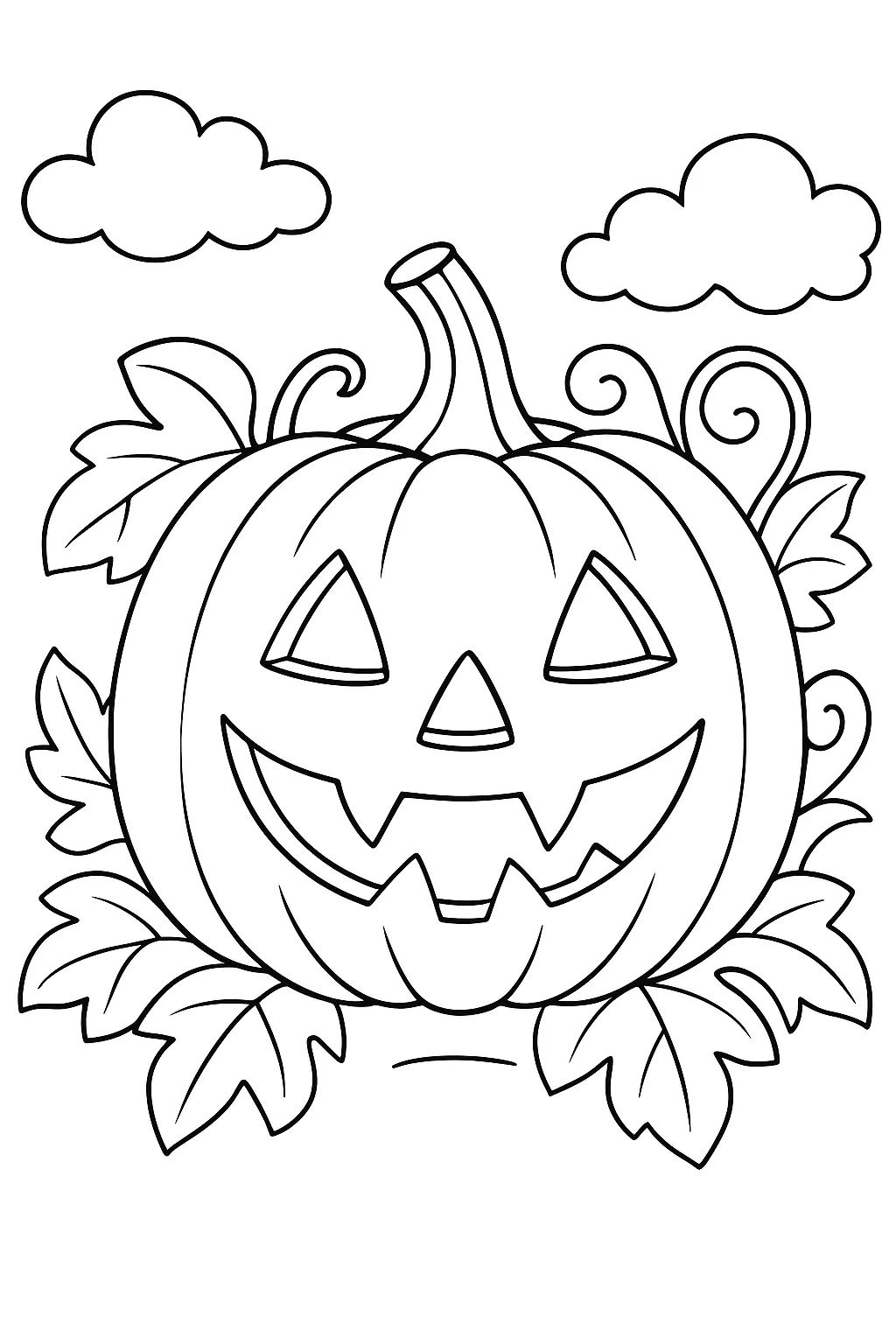 Pumpkin Coloring Page Free Printable – Fun, Relaxing & Perfect for All Ages - Design 2