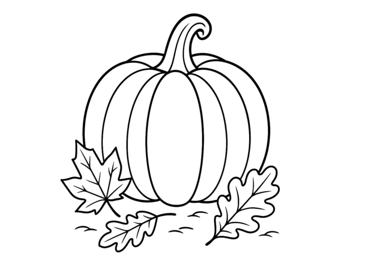 Pumpkin Coloring Page Free Printable – Relaxing & Perfect