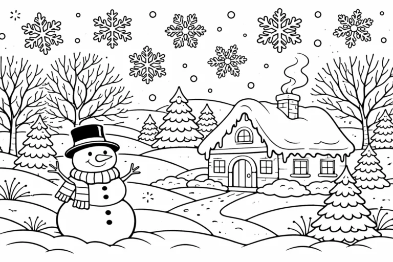 5 Fun Winter Coloring Pages Free Printable – Cozy