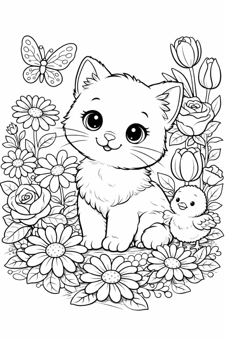 5 Free Printable Cat Coloring Pages for Kids – Lovers