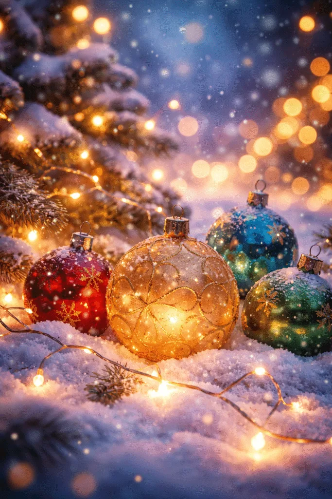 Free Christmas Lights Wallpapers to Brighten Your Mobile - Design 1