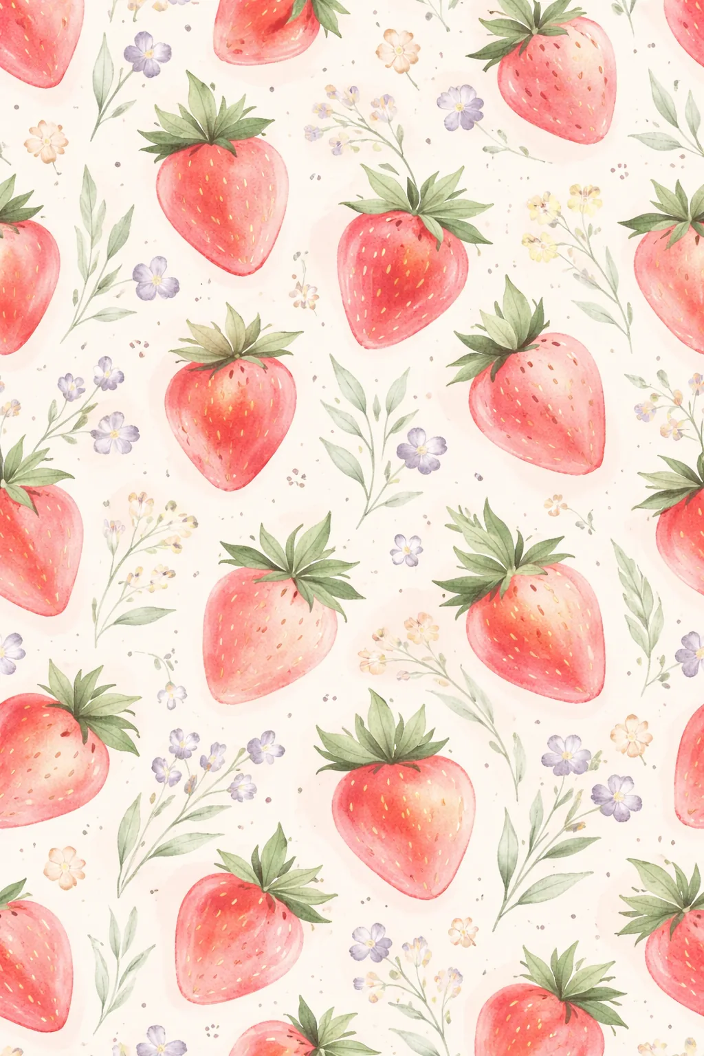 Free Aesthetic Strawberry Mobile Wallpapers to Sweeten Your Screen - Design 4