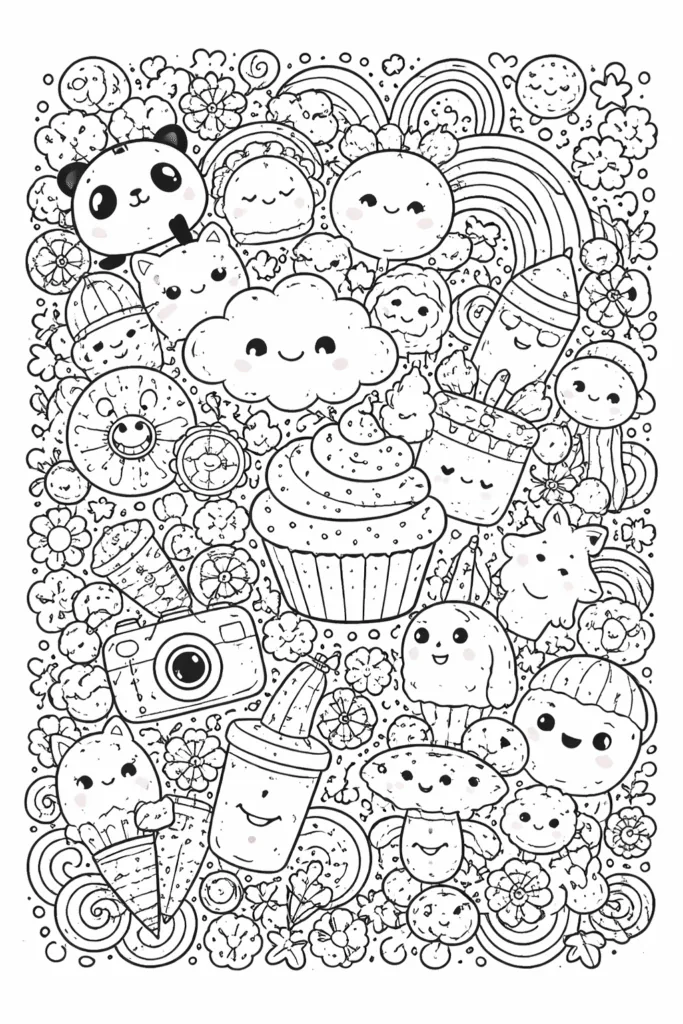 Beautiful Doodle Art Coloring Pages Free Printable Designs for Relaxation - Design 4