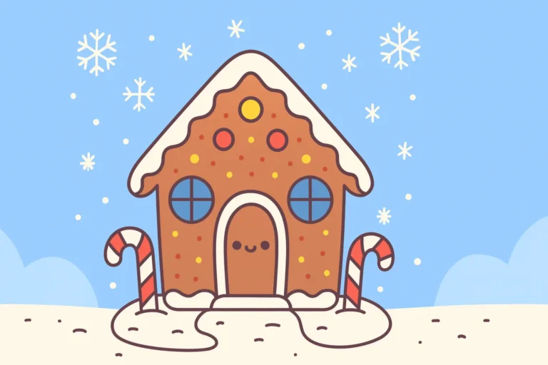 Ginger Bread House Coloring Pages – Festive & Kid-Approved