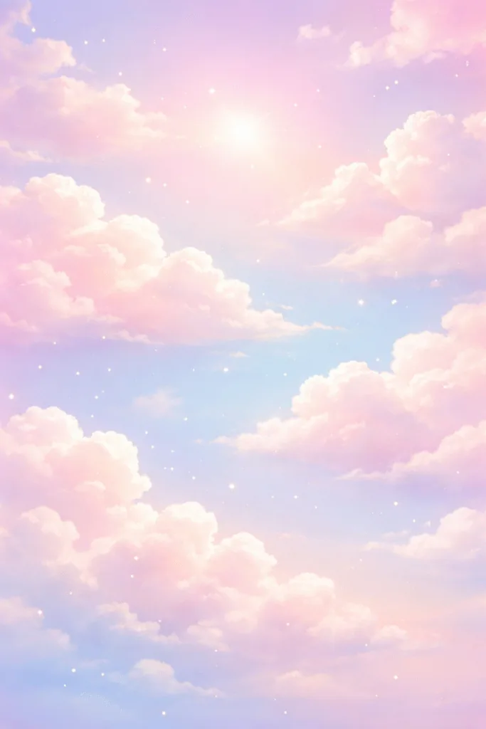 Free Floating Clouds Aesthetic Mobile Wallpapers - Design 1