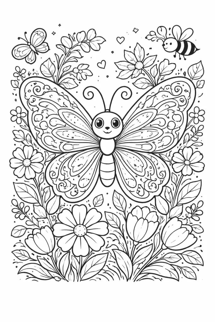 Butterfly Coloring Pages Free Printable for Kids - Beaut - Design 2