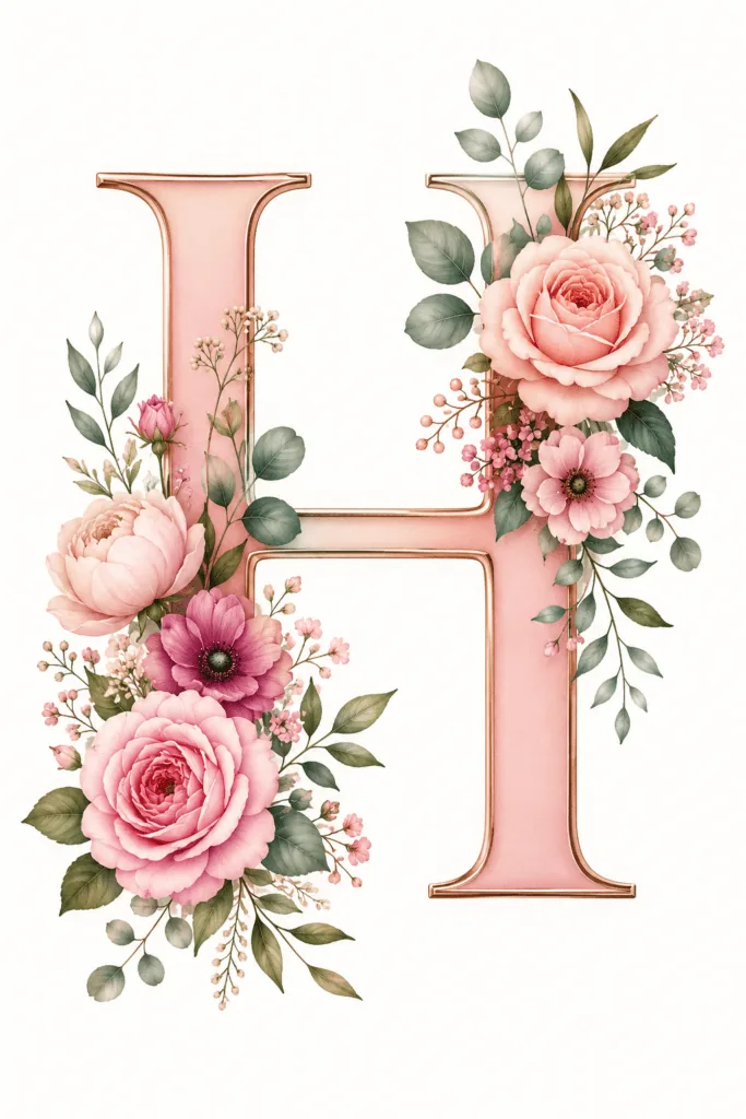 alphabet letter H coloring pages free printable - Learning - Design 1