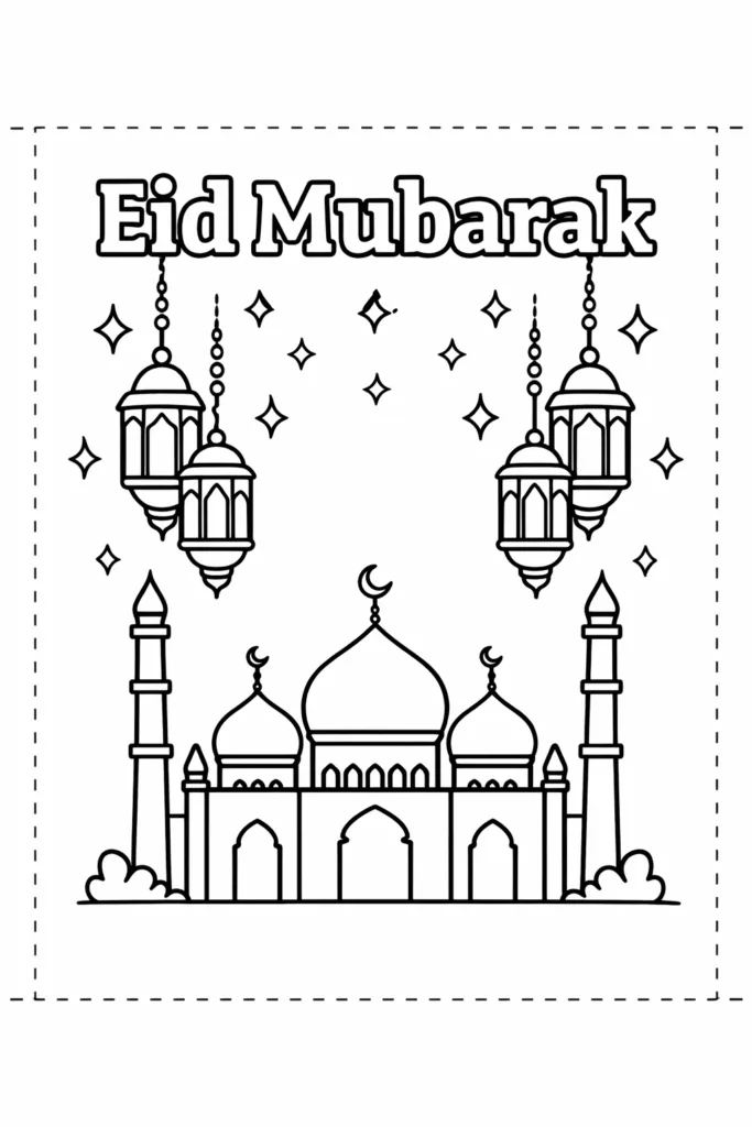 Eid cards free printable – Beautiful Greeting Cards for - Design 3
