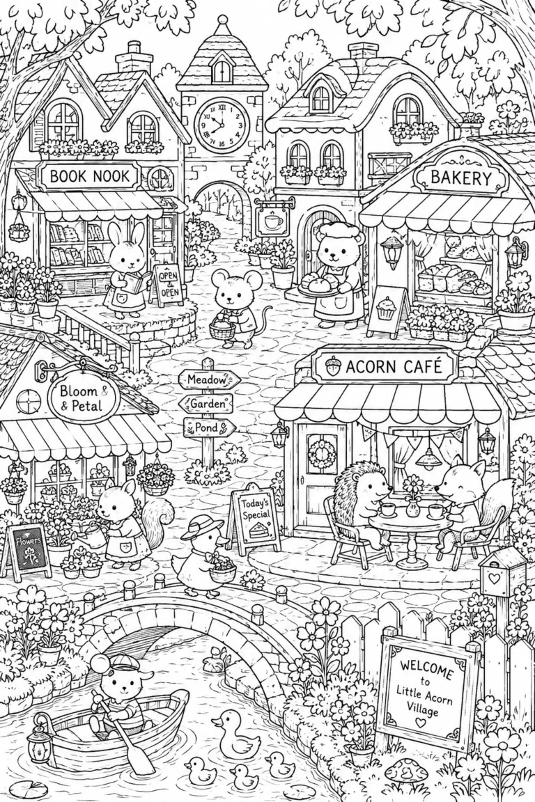 cute Miniature animal coloring pages free printable