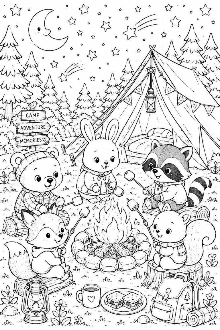 cute animals coloring pages free printable