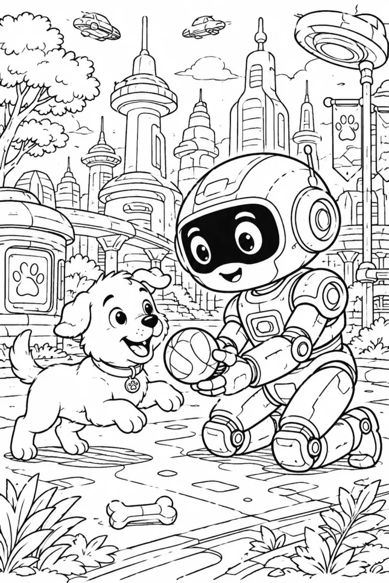 Robot coloring pages free printable