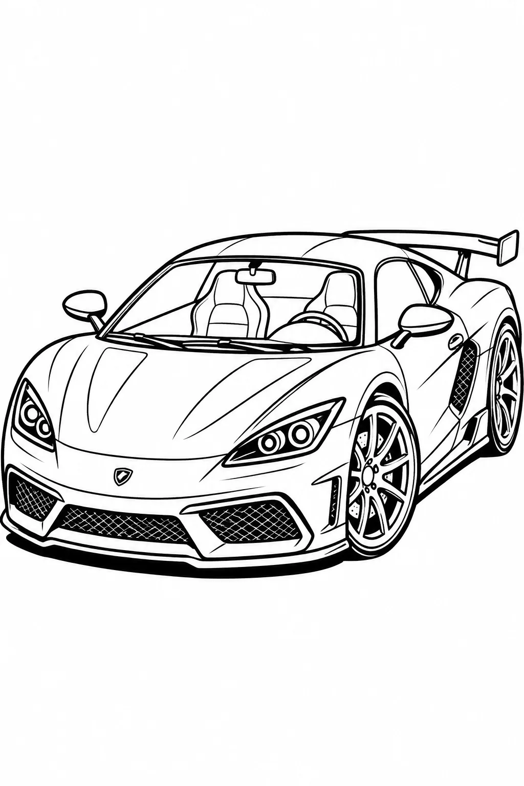 Car Coloring Pages Free Printable for Kids Who Love Cars - Design 6