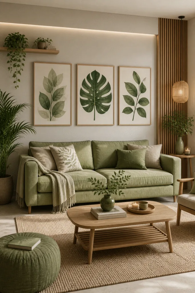 living room décor ideas with wall art