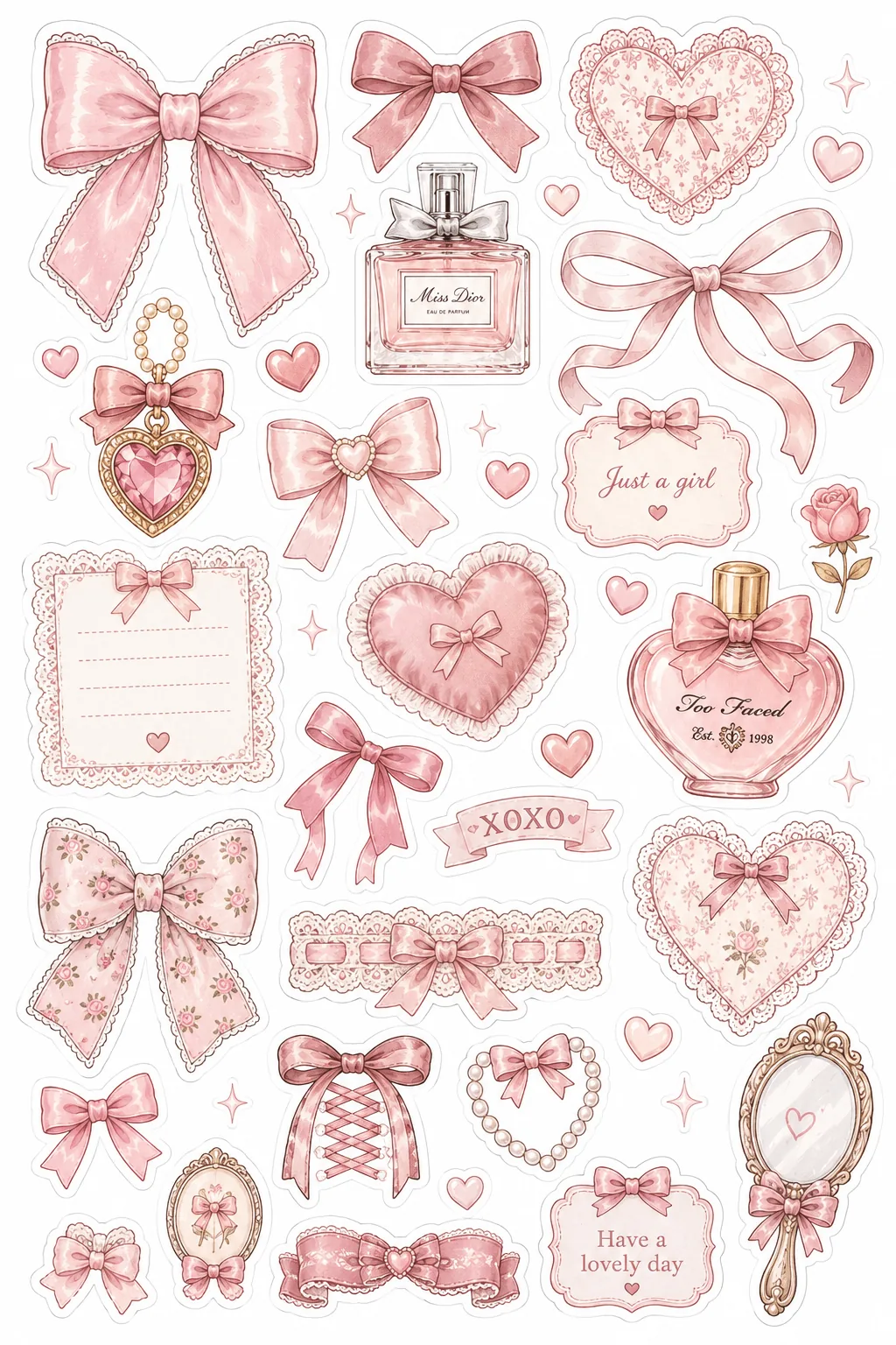 Cute Doodle Kawaii Stickers Free Printable - Today - Design 5