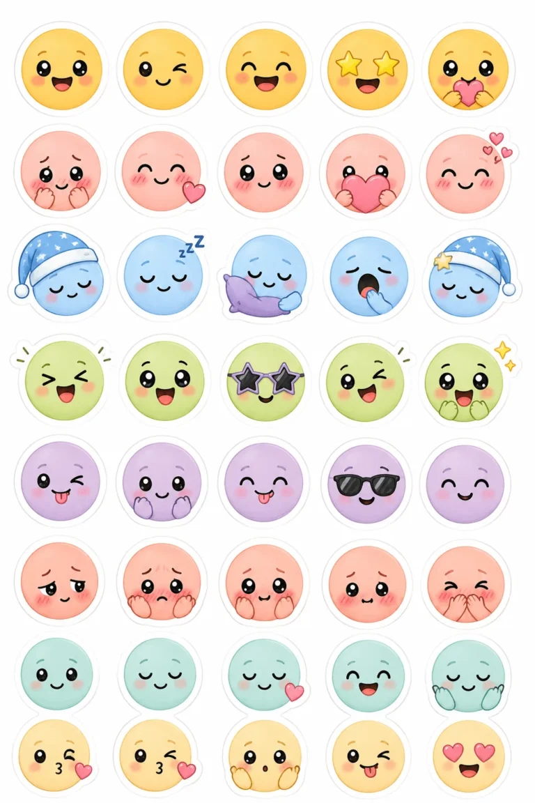 Cute Doodle Kawaii Stickers Free Printable